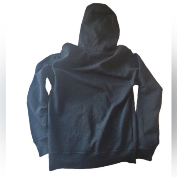 Champion Small Script Hoodie Sweatshirt Women's Size S Black Pullover Logo - Picture 2 of 6